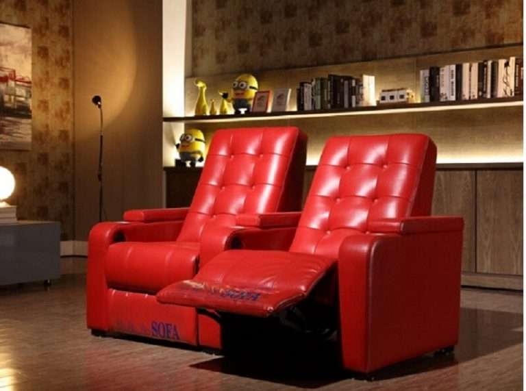 Red Cinema Recliner Chairs LS802 Linsen Seating