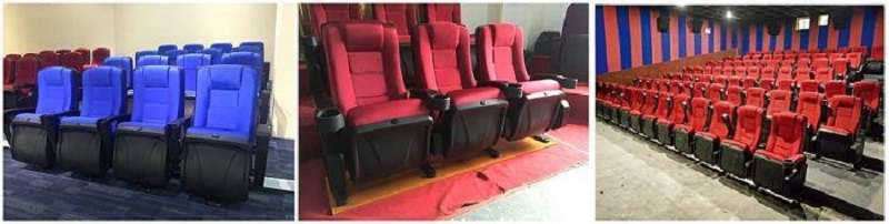 movie theater with folding cinema chairs