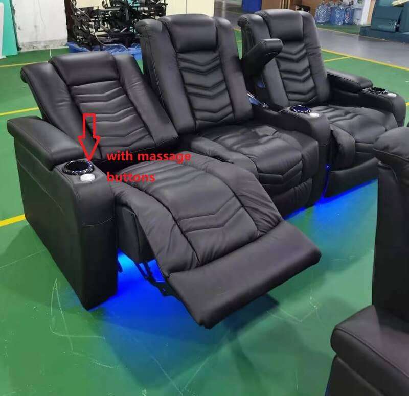 recliner home theater seating with massage