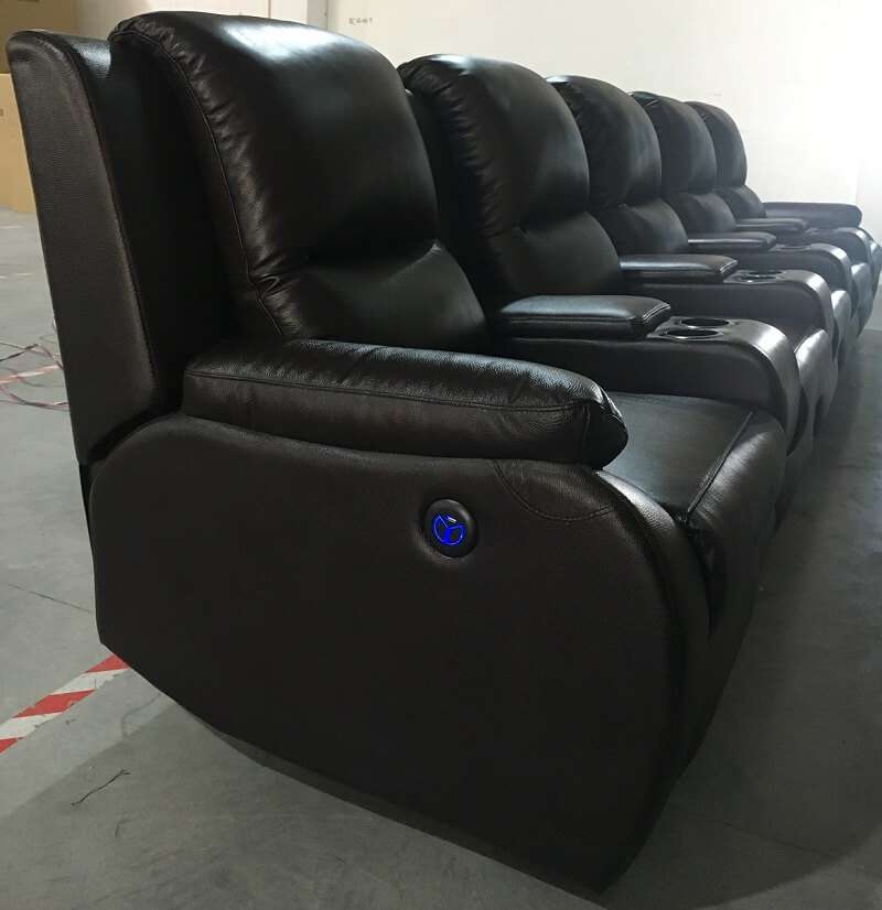 brown electric recliner