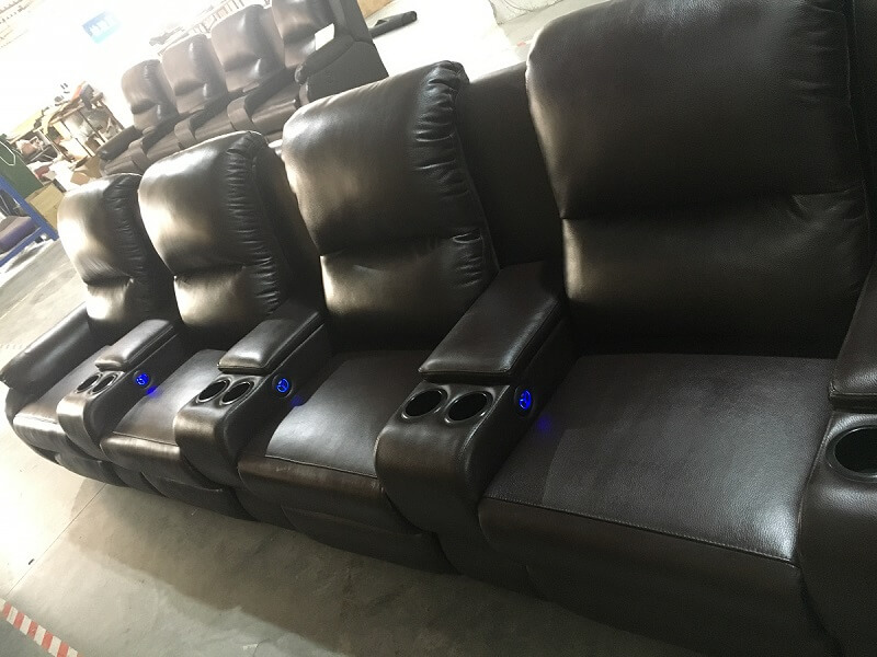 brown leather eletric recliner