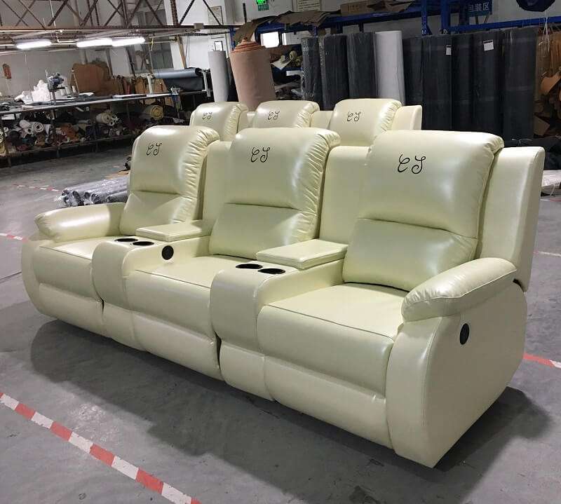 cream theater sofa