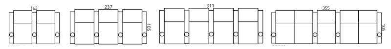 straight row layout