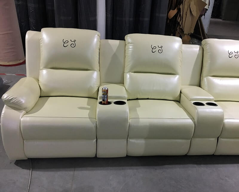 theater seating sofa with embroidery