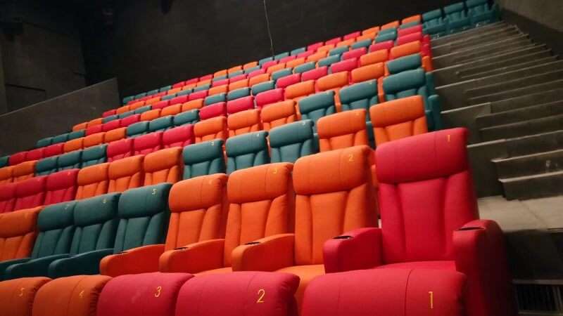 colorful theater couches