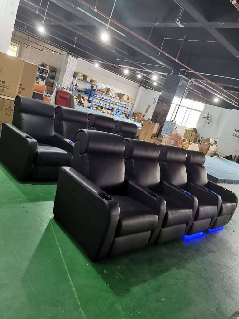 Leather Electric Reclining Chair For Movie Theaters Linsen Seating