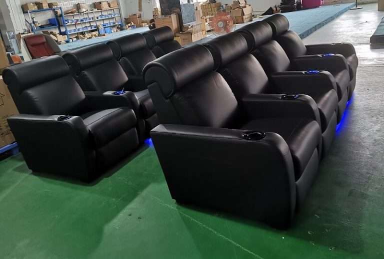 Leather Electric Reclining Chair For Movie Theaters Linsen Seating