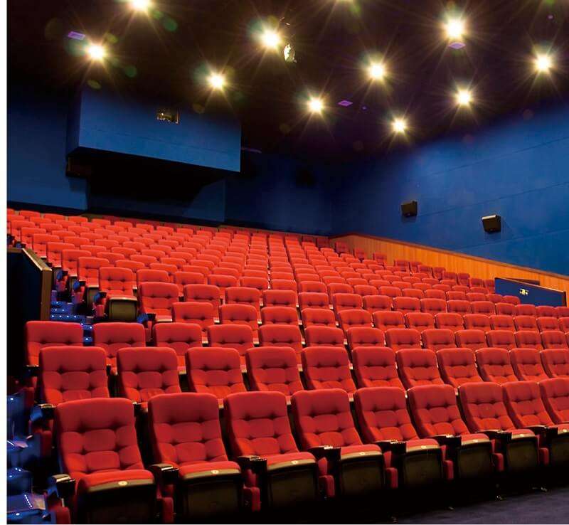 red folding movie theater chairs