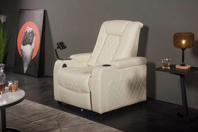 single theater recliner with tablet holder