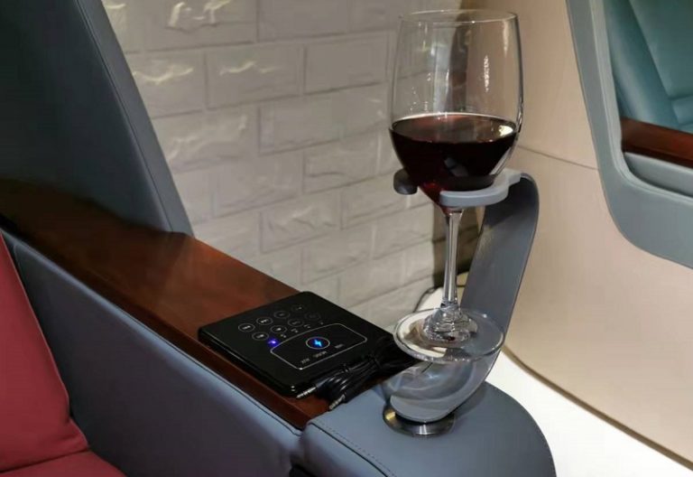 wine glass holder for home theater seating