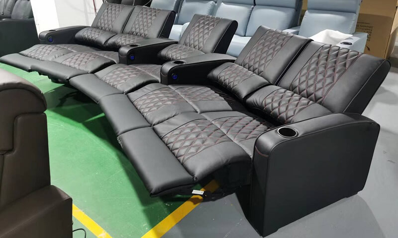 reclining theater seating row of 5