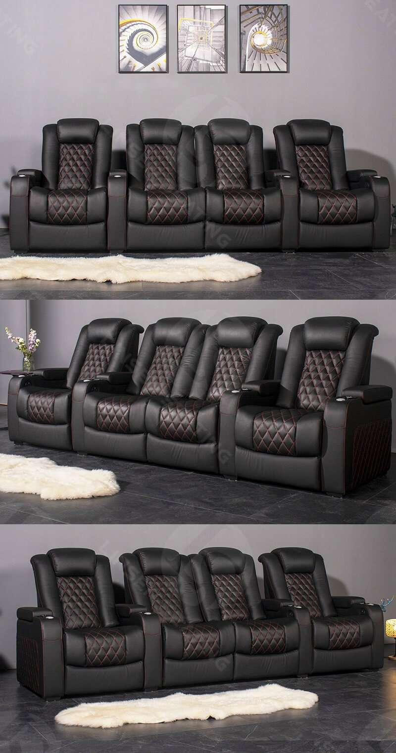 cinema recliner seats with storage