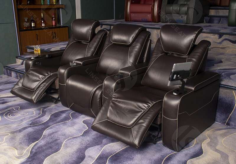 power media recliner sofa with power headrest