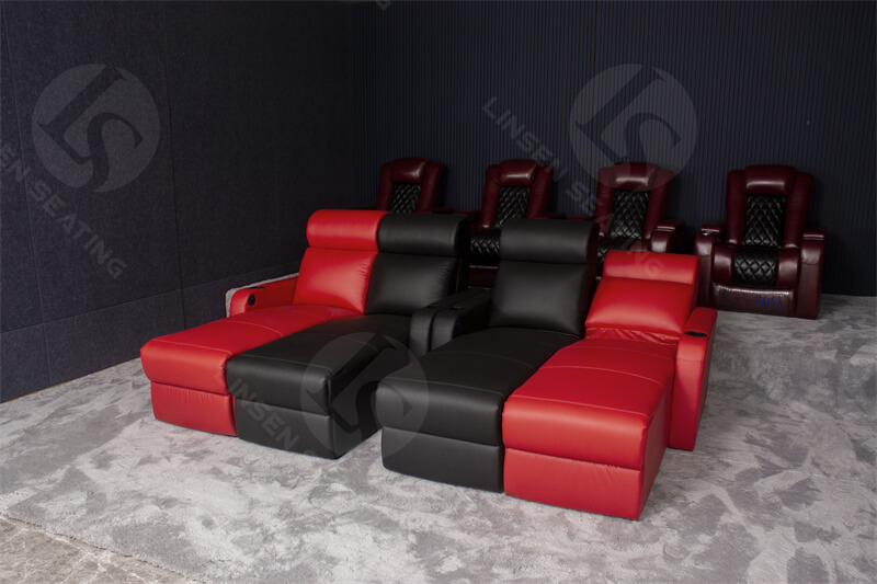 black couches for movie theater room