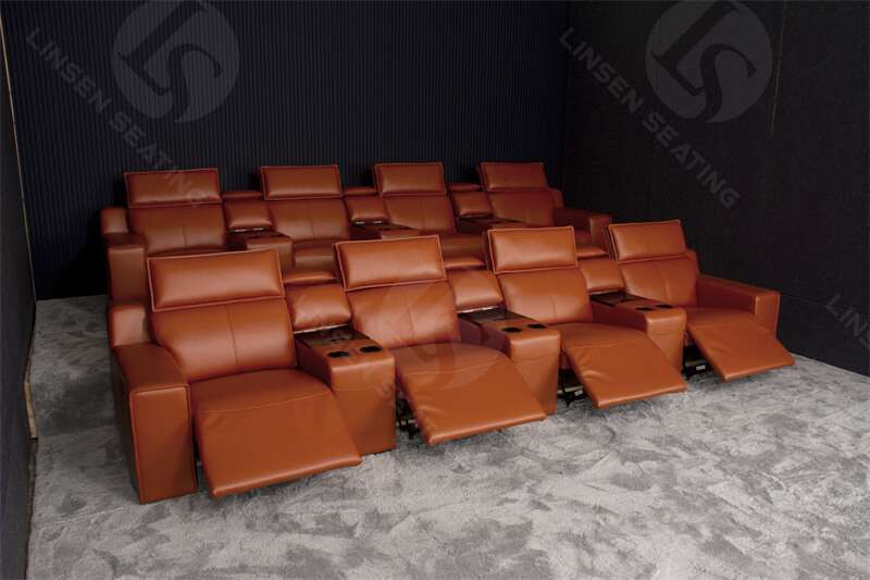 leather movie theater sofa