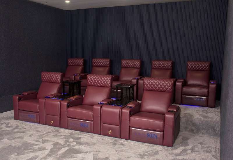 power reclining sofa with console