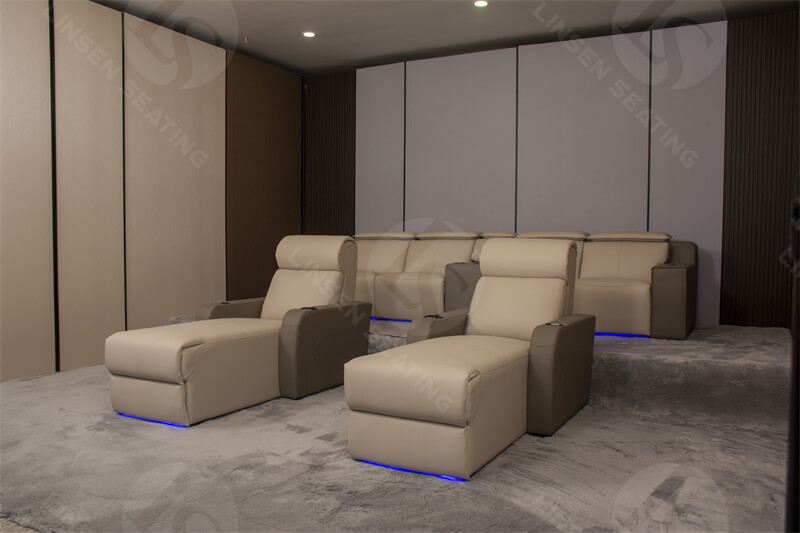 theater recliner sofa with LED light
