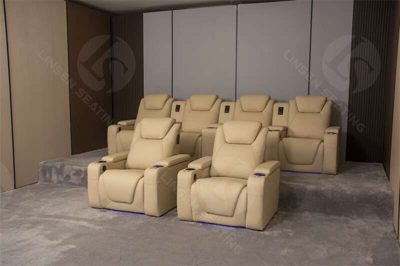 theater with recliner sofa