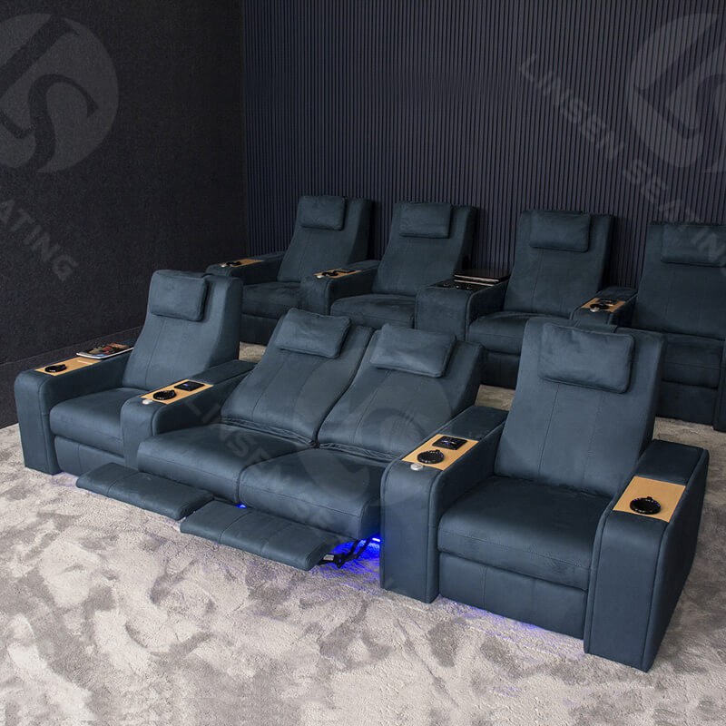 blue cinema sofa