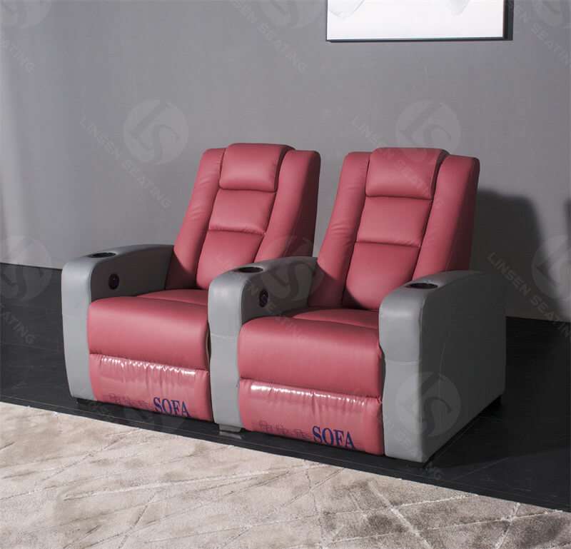 leather power reclining sofa with cup holders