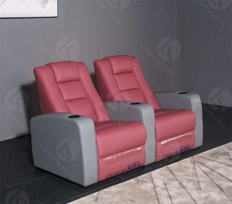 leather reclining sofa with cup holders