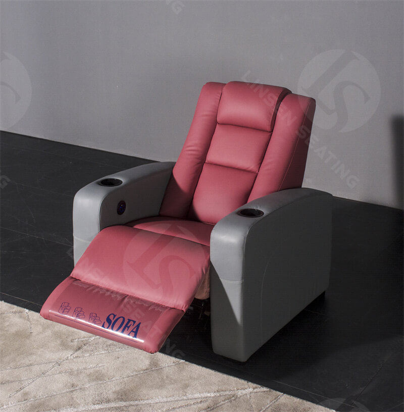 leather theater reclining chair