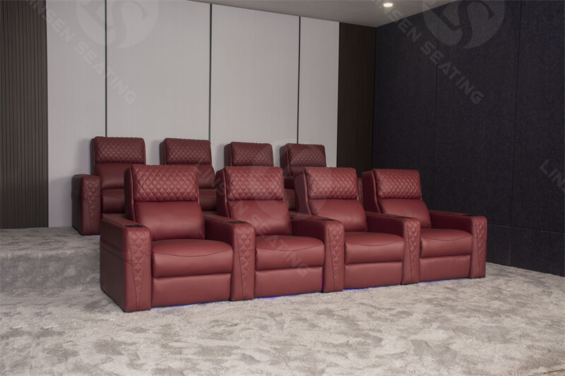 home movie theater sofa with diamond stitching