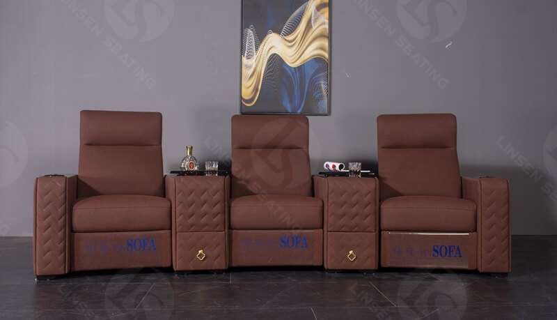 custom home theater seating row of 3