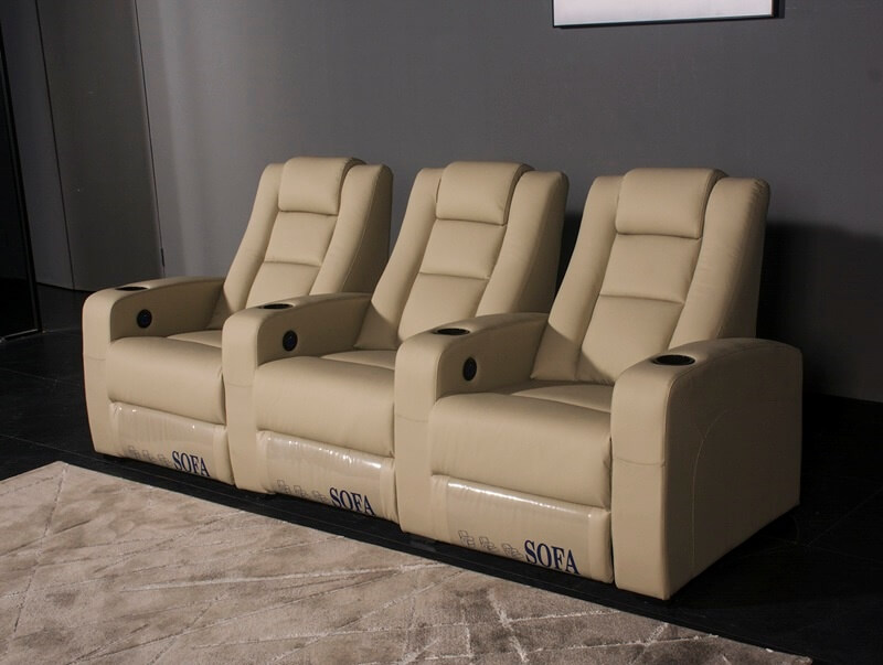 3 seater movie theater recliners