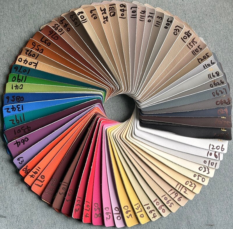 microfiber leather color chart