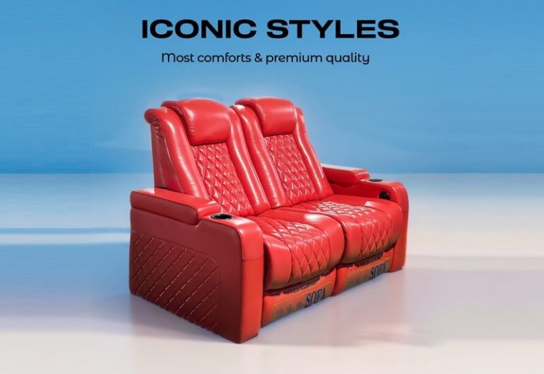 red home theater seat