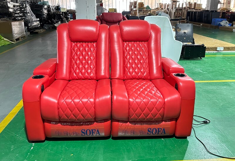 red leather theater seats