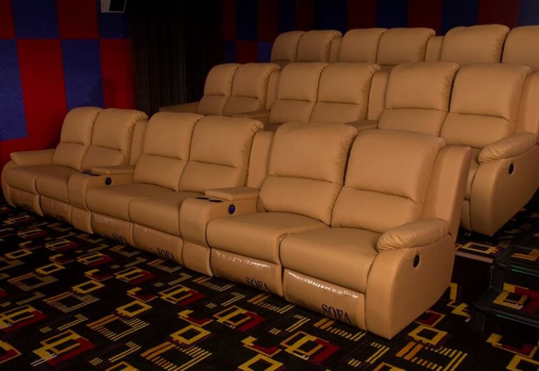 cinema sofa with cup holder