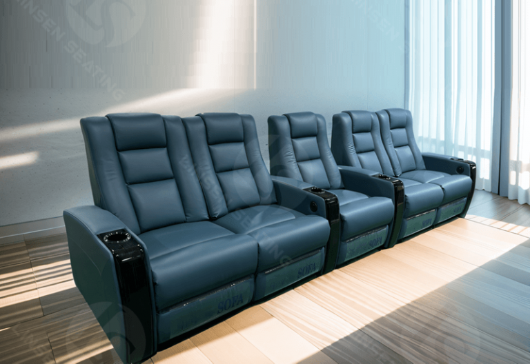 Power reclining theater loveseat