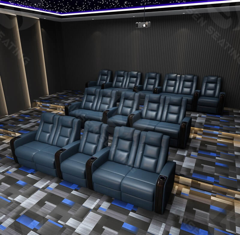 blue reclining loveseat