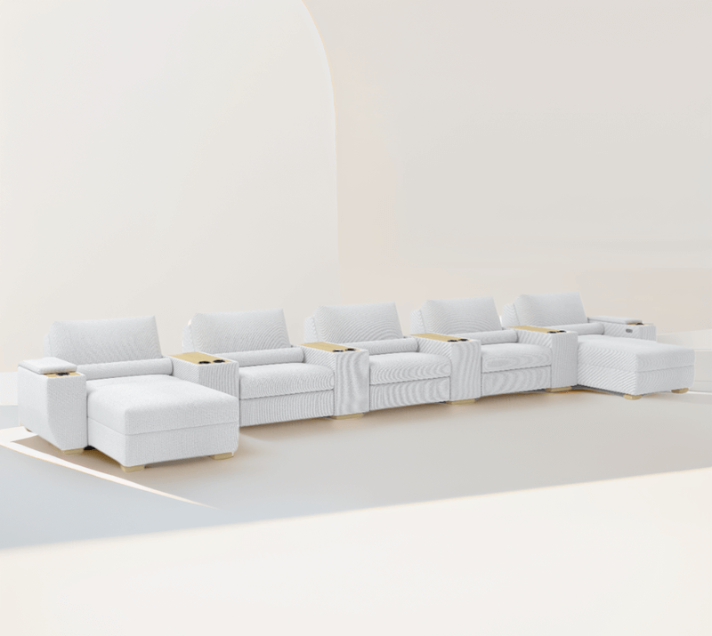 theater seating with chaise 5 seats