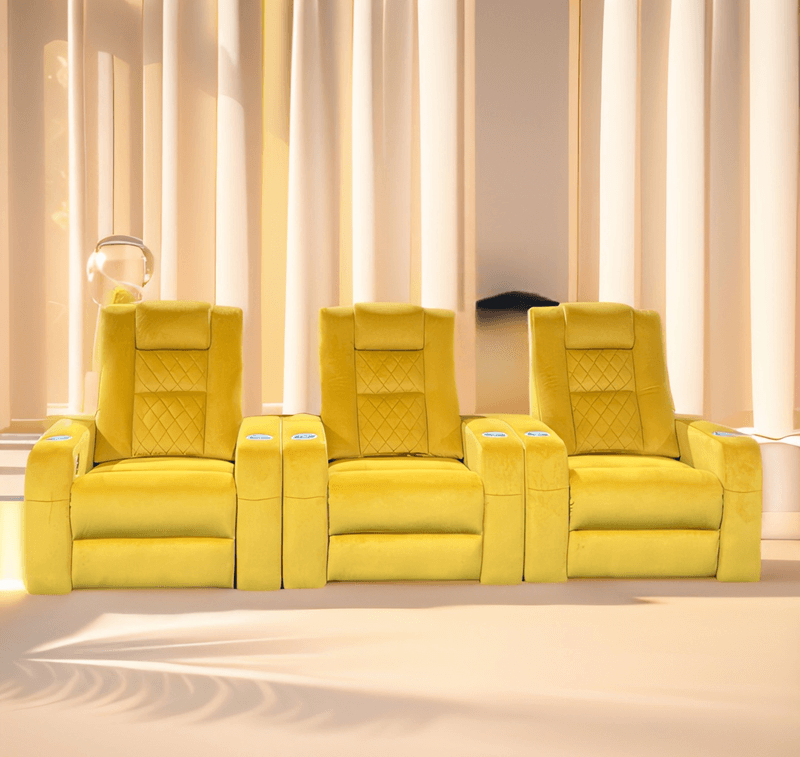 electric reclining cinema chairs row of 3