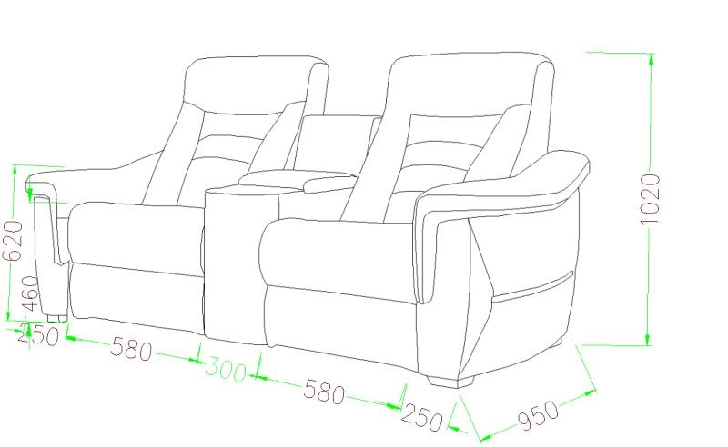 big theater seating dimension