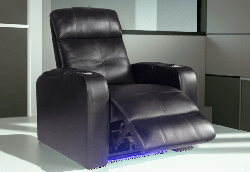 Black Leather Theatre Recliner