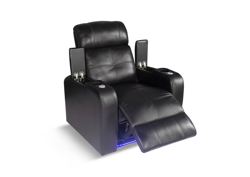 recliner with hidden arm storage