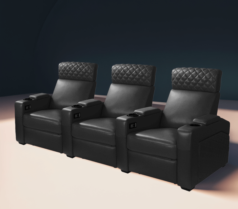 black media recliners