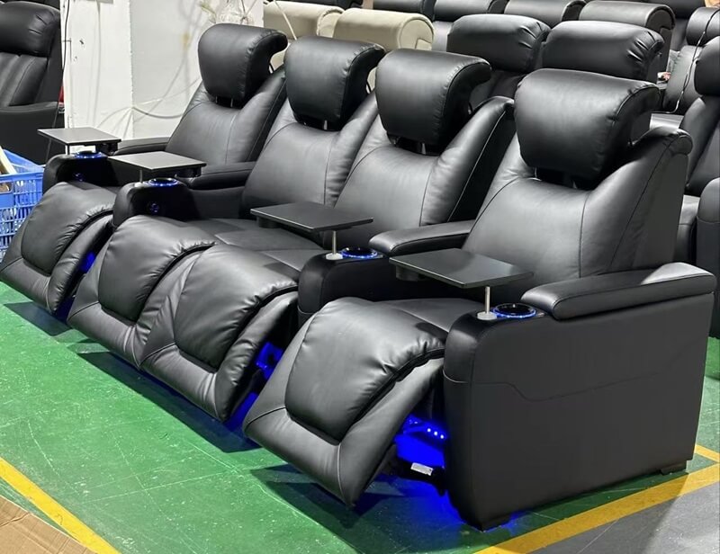 cinema style recliner sofa