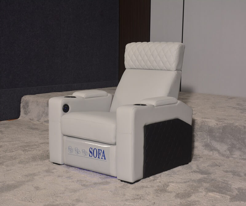 matching color individual movie theater seats