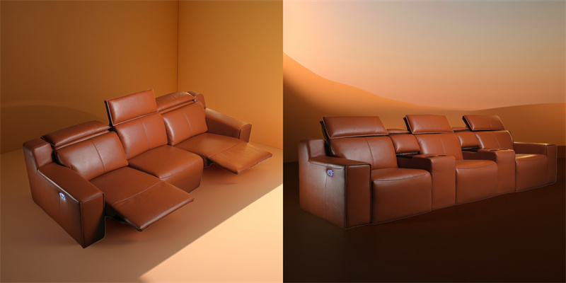 3 seater leather theater seats