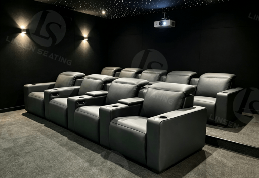 home theater with low back design