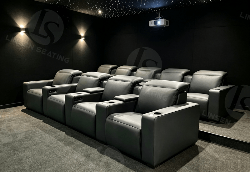 home theater with low back design
