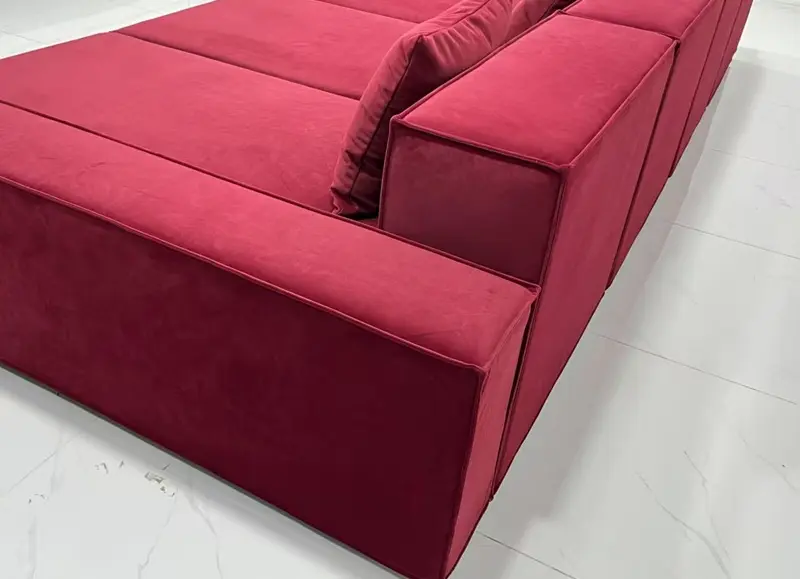 - red cinema bed side view