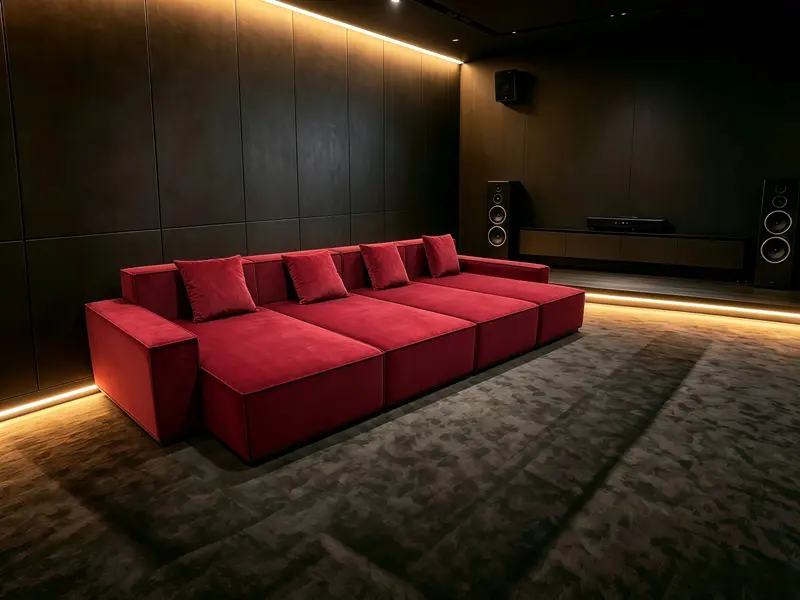 red home cinema bed